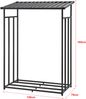 Brennholzregal Yakutat Schwarz 185x130x70 cm [casa. pro] Bild 3