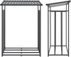 Brennholzregal Yakutat Schwarz 185x130x70 cm [casa. pro] Bild 4