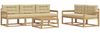 vidaXL Outdoor-Sofagarnitur mit Kissen 6 pcs Weiß und Beige 3386052 Bild 2