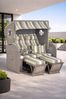 Sunny Smart Strandkorb 305 Z Comfort XL Pinie stone-grey Stoff 1226 Bild 2