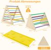 3 in 1 Kletterspielzeug Set mit Kletterdreieck & Leiter & Rutsche Klettergerüst Bunt Bild 3
