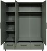 Kleiderschrank >Ole< in pine green matt - 148x195x51cm (BxHxT) Bild 4