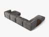 Micadoni Panorama-Ecksofa Martina 5-Sitzer Links Samt Grau Bild 3