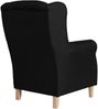 Ohrensessel Karlen Bezug Flachgewebe Buche natur / schwarz 22016 Bild 5