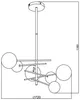 Vente-unique - NAKINA Hängelampe Kronleuchter und Deckenlampe Metall Gold - B 72 cm x H 116 cm x L 72 cm Bild 4