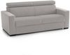 Dmora 2-Sitzer festes Sofa Kiev, Sofa aus gepolstertem Stoff, verstellbare Kopfstützen und Standardarmlehnen, 100 % Made in Italy, 180 x 95 x 85 cm, Grau Bild 4