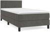 vidaXL Boxspringbett mit Matratze Dunkelgrau 90x190 cm Samt 3141156 Bild 2