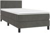 vidaXL Boxspringbett mit Matratze Dunkelgrau 90x190 cm Samt 3141156 Bild 3