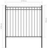 vidaXL Gartenzaun ASSEN Stahl 1,7 x 0,8 m Schwarz 146312 Bild 4