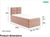 MEBLINI Kinderbett mit Bettkasten MINO 3 100x200 Links – H3/Rosa Samt Gepolstert Einzelbett mit Matratze - Polsterbett mit Stauraum - Bett mit Kopfteil – Stauraumbett Bild 5