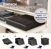 CASARIA® Faltbarer Sitzhocker mit Stauraum 2er Set Kunstleder Schwarz Bild 5