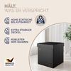 CASARIA® Faltbarer Sitzhocker mit Stauraum 2er Set Kunstleder Schwarz Bild 3