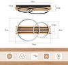 ZMH LED Deckenlamape Holz Deckenleuchte Dimmbar:55CM Schlafzimmer Lampe 2-Ringen Modern deckenleucht Geometrisch 36W wohnzimmerlampe Fernbedienung Design für Schlafzimmer Küche Esszimmer Büro Lampe Bild 2