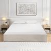 Casâme Bettkasten 160x200 cm bezogen mit beigem Samt - ROMY - Beige Bild 2
