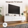 Lexzurn TV-Schrank Hängender TV-Schrank,175cm,Lowboard,Fernsehschrank (TV-Lowboard,TV-Möbel,Erfüllt den Umweltstandard E1,Gesamtabmessungen: 175*50*33cm,Schließfächer mit großer Kapazität, für Großbildfernseher bis 85, 4 Farben (Weiß/Beige/Holzoptik/Grau) Bild 3