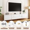 Lexzurn TV-Schrank Hängender TV-Schrank,175cm,Lowboard,Fernsehschrank (TV-Lowboard,TV-Möbel,Erfüllt den Umweltstandard E1,Gesamtabmessungen: 175*50*33cm,Schließfächer mit großer Kapazität, für Großbildfernseher bis 85, 4 Farben (Weiß/Beige/Holzoptik/Grau) Bild 4