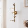 Wandleuchte Makkor Metall und Glas 62x35x24 cm Goldfarben [lux. pro] Bild 2
