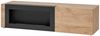 TV-Lowboard Heron in Eiche Dekor mit Schwarz, integrierter Ethanol Kamin, 160 cm Bild 5