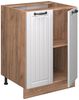 Küchenunterschrank Fame-Line Weiß Landhaus 60 cm , AP Eiche Vicco Bild 5