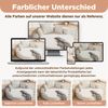 LVHOM Schlafsofa mit 3 Kissen, Klappsofa mit Schlaffunktion, Bodensofa, Schlafcouch aus Cordstoff, 2-Sitzer sofa Loungesofa, Rundsofa 173x176x60 cm, Beige Bild 5