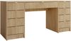 Schreibtisch Tireno Bis mit 9 Schubladen (Farbe: Eiche Cremona) Bild 2