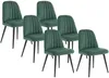 Vente-unique - ELEANA Stuhl SamtStoff Grün - B 52 cm x H 81 cm x L 49 cm Bild 3