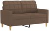 vidaXL 2-Sitzer-Sofa mit Zierkissen Braun 120 cm Stoff 3200777 Bild 4