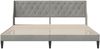 vidaXL Bettrahmen mit Kopfteil Hellgrau 180 x 200 cm Samt 42027442 Bild 4