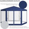 Sechseckiger Gartenpavillon mit Netzvorhängen und wasserabweisendem Dach, Metallgestell für Terrasse und Garten,H 250 x T 394 x B 341.2 cm Bild 3