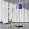 LED Tischleuchte, pflaumenblau, Touchdimmer, Akku, H 38 cm Bild 3