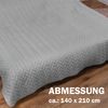 Tagesdecke XL (140x210 cm) mit wattierter Zwischenlage (Grau) Bettüberwurf - ÖKO-Tex 100, Sommerdecke gesteppt - Steppdecke, Wendedecke Bild 2
