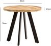 Esszimmertisch 80 x 80 x 75 cm Mango Massivholz Esstisch Modern, Küchentisch Massiv mit Metallbeinen, Holztisch Esszimmer Rund, Kleiner Speisetisch Holz Bild 4
