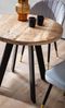 Esszimmertisch 80 x 80 x 75 cm Mango Massivholz Esstisch Modern, Küchentisch Massiv mit Metallbeinen, Holztisch Esszimmer Rund, Kleiner Speisetisch Holz Bild 5