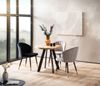 Esszimmertisch 80 x 80 x 75 cm Mango Massivholz Esstisch Modern, Küchentisch Massiv mit Metallbeinen, Holztisch Esszimmer Rund, Kleiner Speisetisch Holz Bild 3