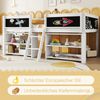 Bett 90x200 cm halbhoch aus Kiefernholz mit Stauraum und Zeichenbrett – platzsparend und kindersicher Bild 5