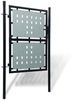 vidaXL Schwarzes Einzeltor für Zäune 100 x 200 cm 141689 Bild 2