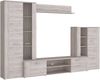 Wohnwand >BIG BANG< LED-Beleuchtung, 5 Türen, Sandeiche Dekor - 308,7x197,6x41,6cm (BxHxT) Bild 4