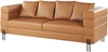 3-Sitzer Sofa Kunstleder braun GRANNA Bild 4