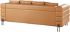 3-Sitzer Sofa Kunstleder braun GRANNA Bild 5