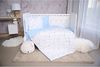 Lorelli Babybettwäsche Set Smile 6-teilig Decke 140x95 Kissen 43x35 Bett 120x60 blau Bild 2