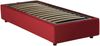 Dmora Einzelbett Agenta, Bettkasten mit Stoffbezug, 100 % Made in Italy, Öffnung vorne, inklusive Matratze 80 x 190 cm, Rot Bild 4