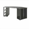 Dmora Schreibtisch Fuhao, Mehrzweckschreibtisch, Bürotisch für PC, Eckschreibtisch, Made in Italy, 205x91h76 cm, Glänzendes Schwarz Bild 4