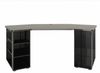Dmora Schreibtisch Fuhao, Mehrzweckschreibtisch, Bürotisch für PC, Eckschreibtisch, Made in Italy, 205x91h76 cm, Glänzendes Schwarz Bild 5
