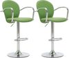 vidaXL Barhocker mit Armlehne 2 Stk. Grün Kunstleder 249709 Bild 2