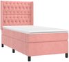vidaXL Boxspringbett mit Matratze Rosa 80x200 cm Samt 3132830 Bild 3