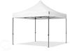 3x3 m Faltpavillon, PREMIUM Stahl 40mm, Seitenteile mit Panoramafenstern, weiß Bild 2