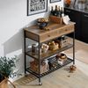 SoBuy FKW112-PF Kücheninsel, Spanplatte, Melamin, Braun, 100 x 93 x 45 cm Bild 4