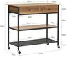SoBuy FKW112-PF Kücheninsel, Spanplatte, Melamin, Braun, 100 x 93 x 45 cm Bild 3