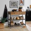 SoBuy FKW112-PF Kücheninsel, Spanplatte, Melamin, Braun, 100 x 93 x 45 cm Bild 2