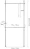SoBuy FRG109-HG Garderobenständer, Metall, Pulverbeschichtung, Grau, 62 x 200 x 75 cm Bild 3